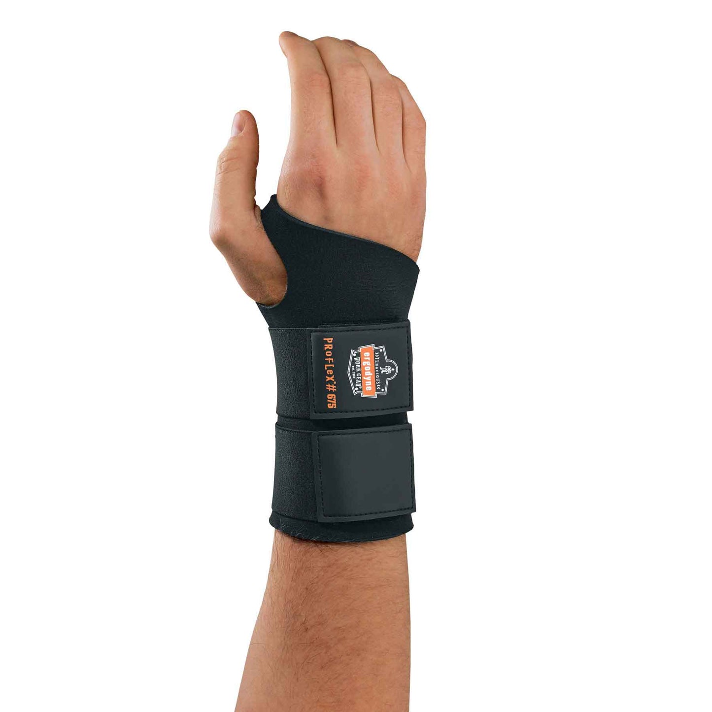 Wrist Support ProFlex 670 Ambidextrous Double Strap Neoprene Left or Right Hand Black Medium
