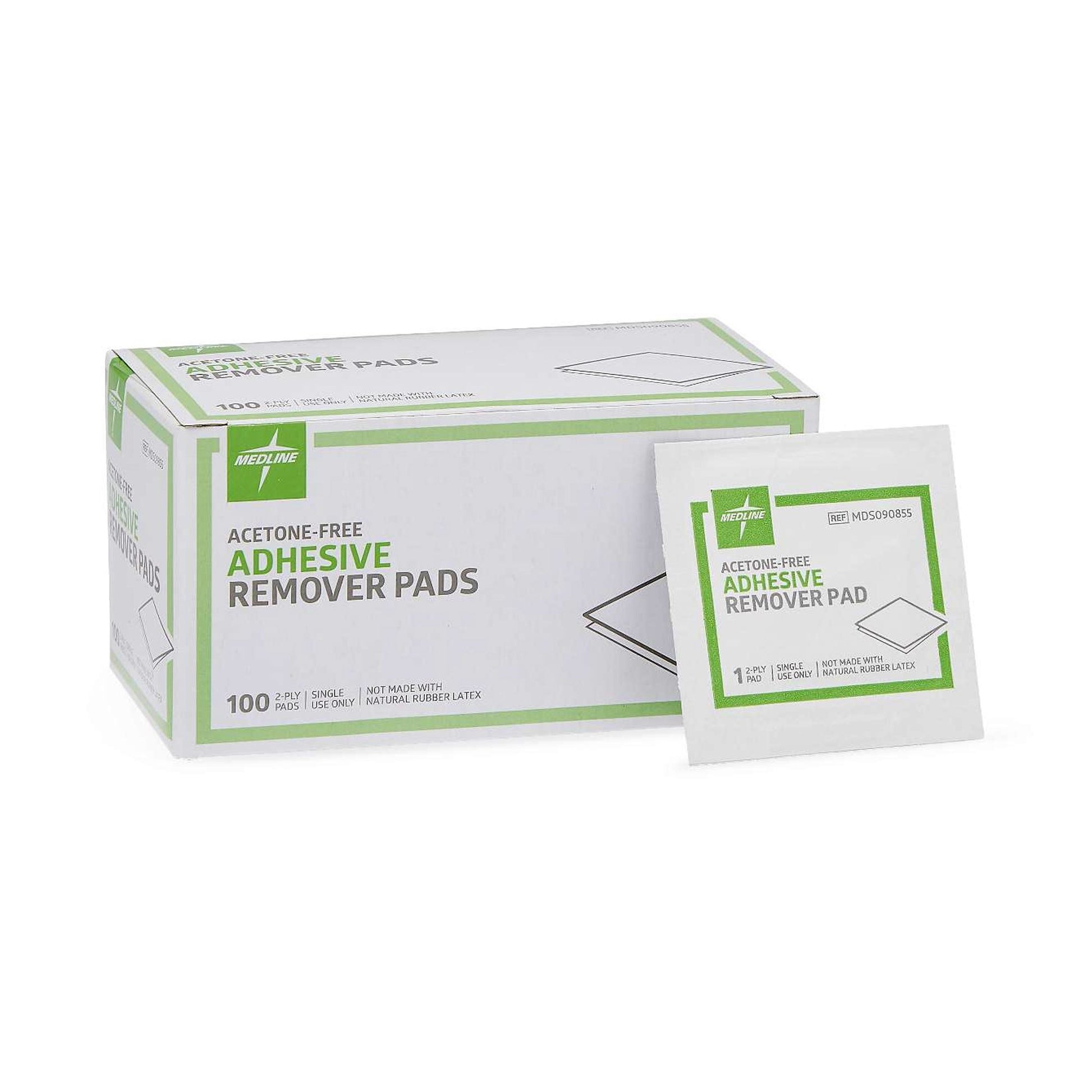 Medline Adhesive Remover, 1¼ x 1½ Inch Wipe