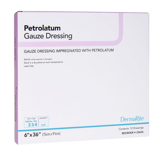 DermaRite Petrolatum Impregnated Dressing, 6 x 36 Inch