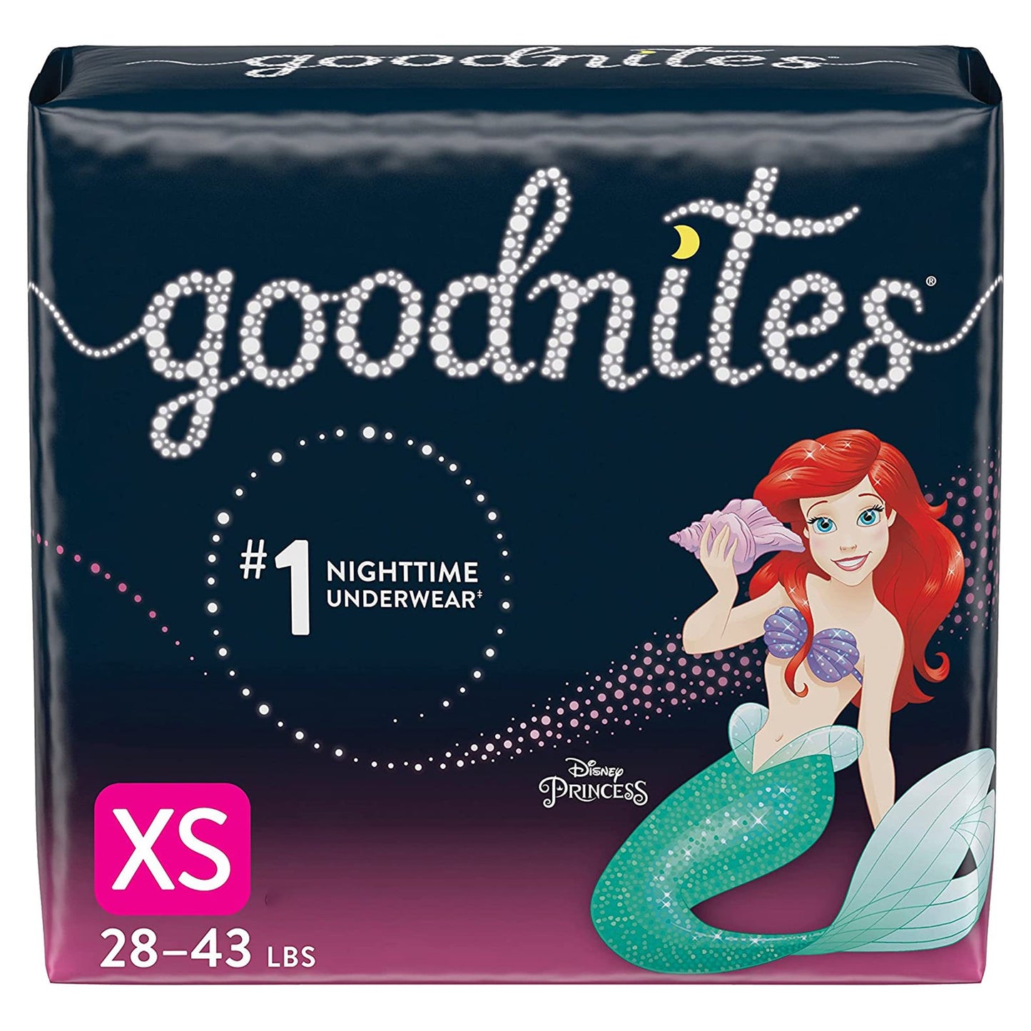 Goodnites Heavy Absorbency Nighttime Underwear, X-Small for Girls 28 – 43 lbs.
