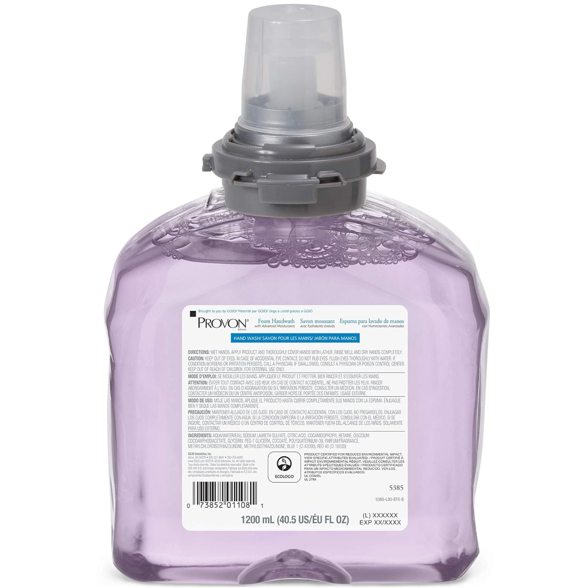 Provon Foaming Handwash, 1,200 mL Dispenser, Refill Bottle, Cranberry Scent