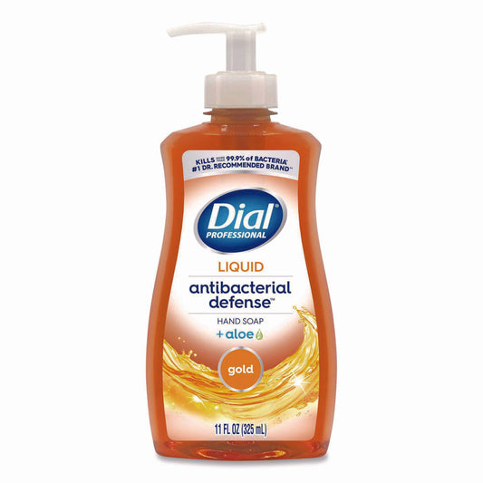 Antibacterial Soap Dial Professional Antibacterial Defense™ Gold + Aloe Liquid 11 oz. Pump Bottle Original Scent
