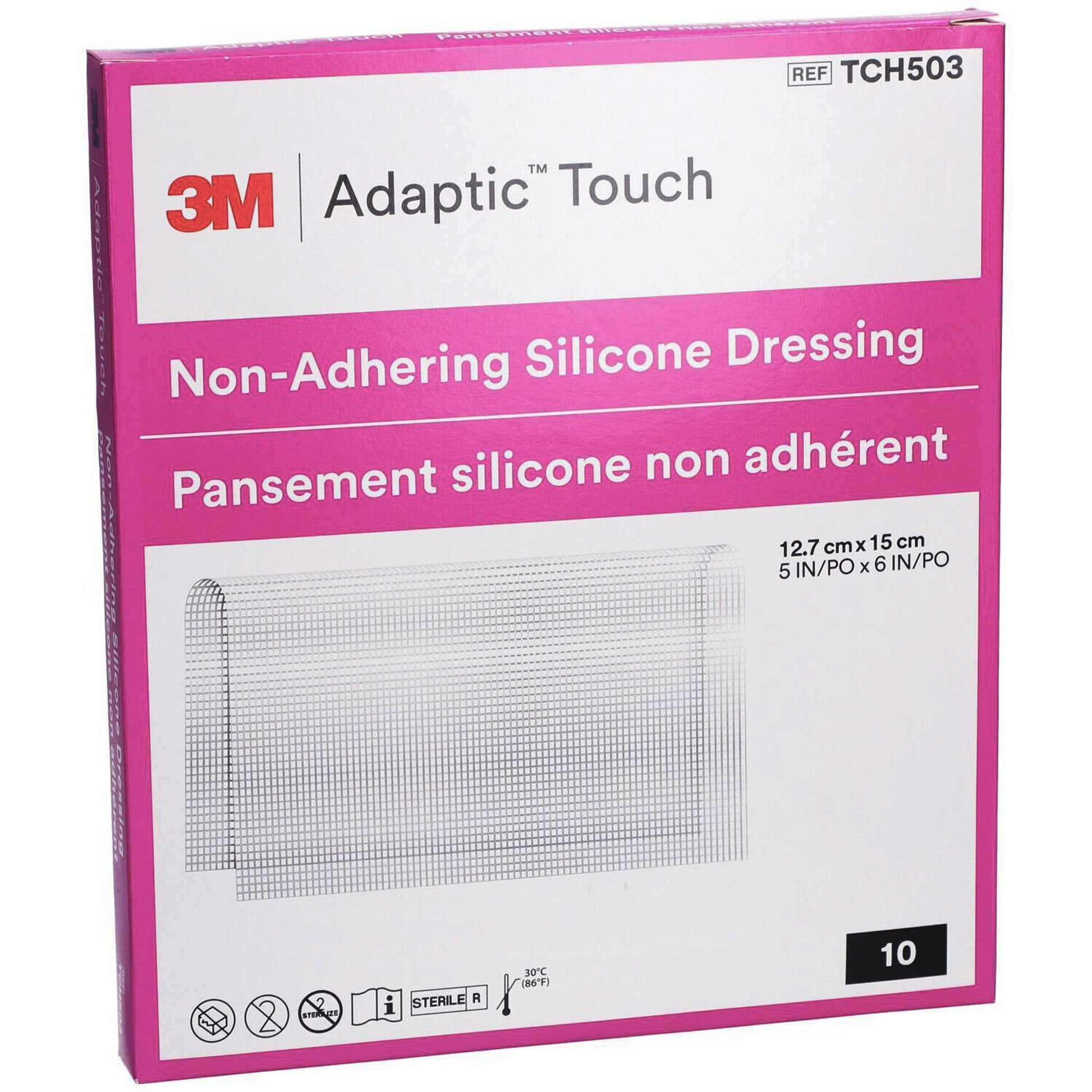 Wound Contact Layer Dressing 3M™ Adaptic™ Touch 5 X 6 Inch Sterile