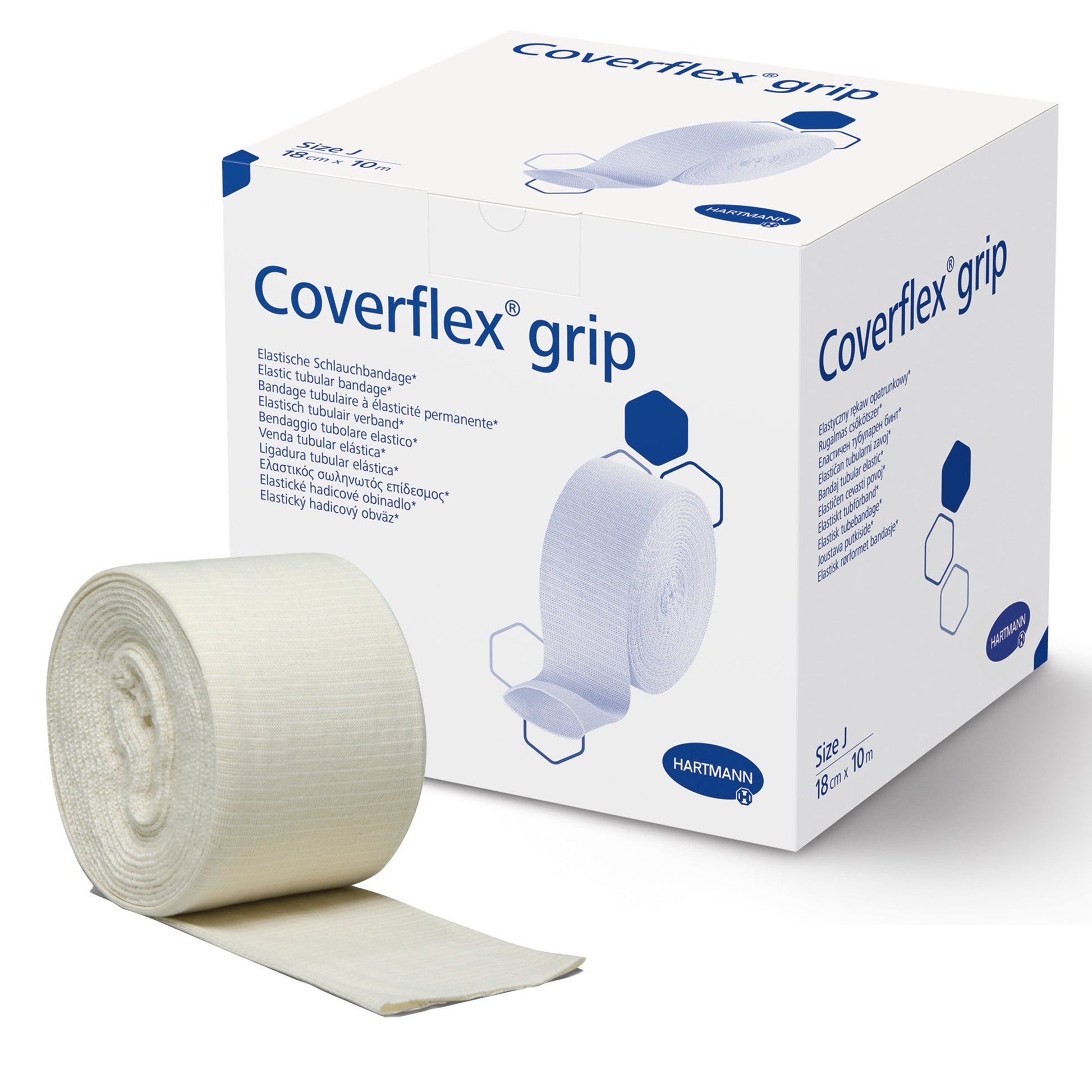 Coverflex grip Pull-On Elastic Tubular Support Bandage, 7" x 11 Yard, Size J
