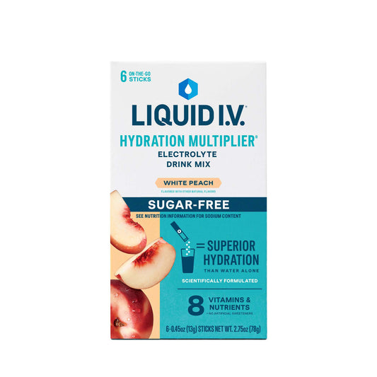 Oral Electrolyte Solution Liquid I.V. Hydration Multiplier Sugar Free White Peach Flavor 0.45 oz.