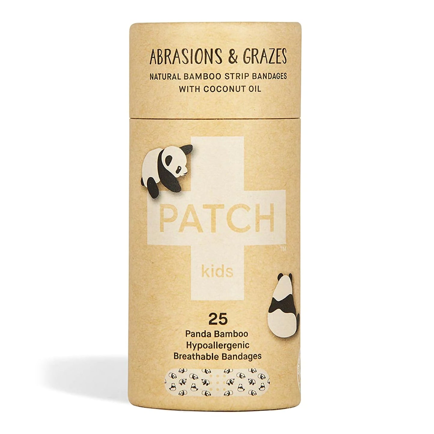 Patch™ Kids (Panda Design) Adhesive Strip with Coconut Oil, x 3 Inch