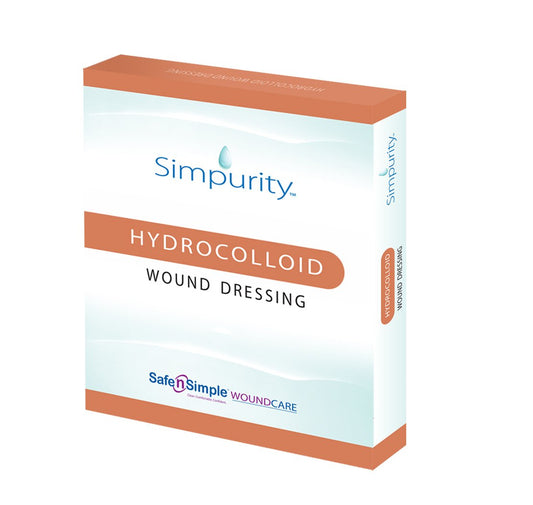 Hydrocolloid Dressing Simpurity™ Film Backing 4 X 4 Inch Square Hydrocolloid / Film