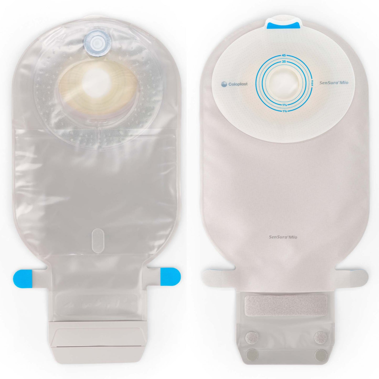 SenSura Mio Flat 1-Piece Transparent Ostomy Pouch, 28mm Stoma