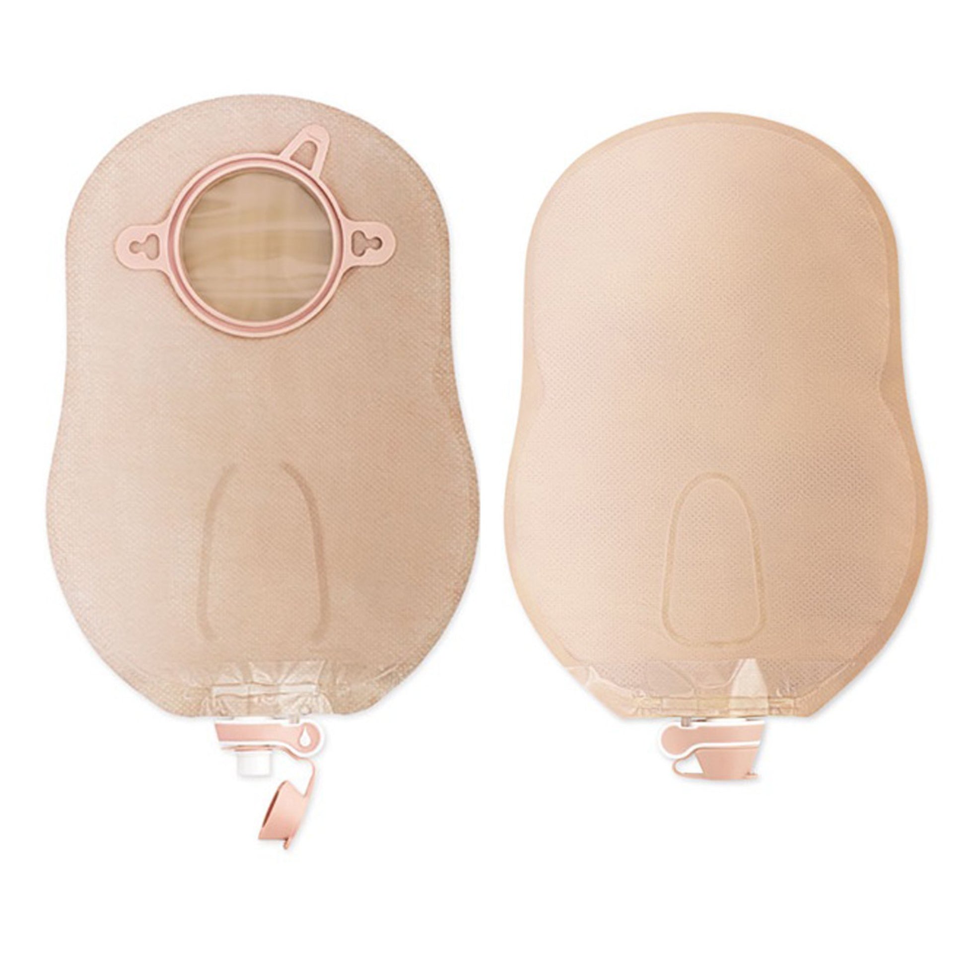 New Image™ 18414 Two-Piece Beige Urostomy Pouch, 70 mm Flange, Blue Match