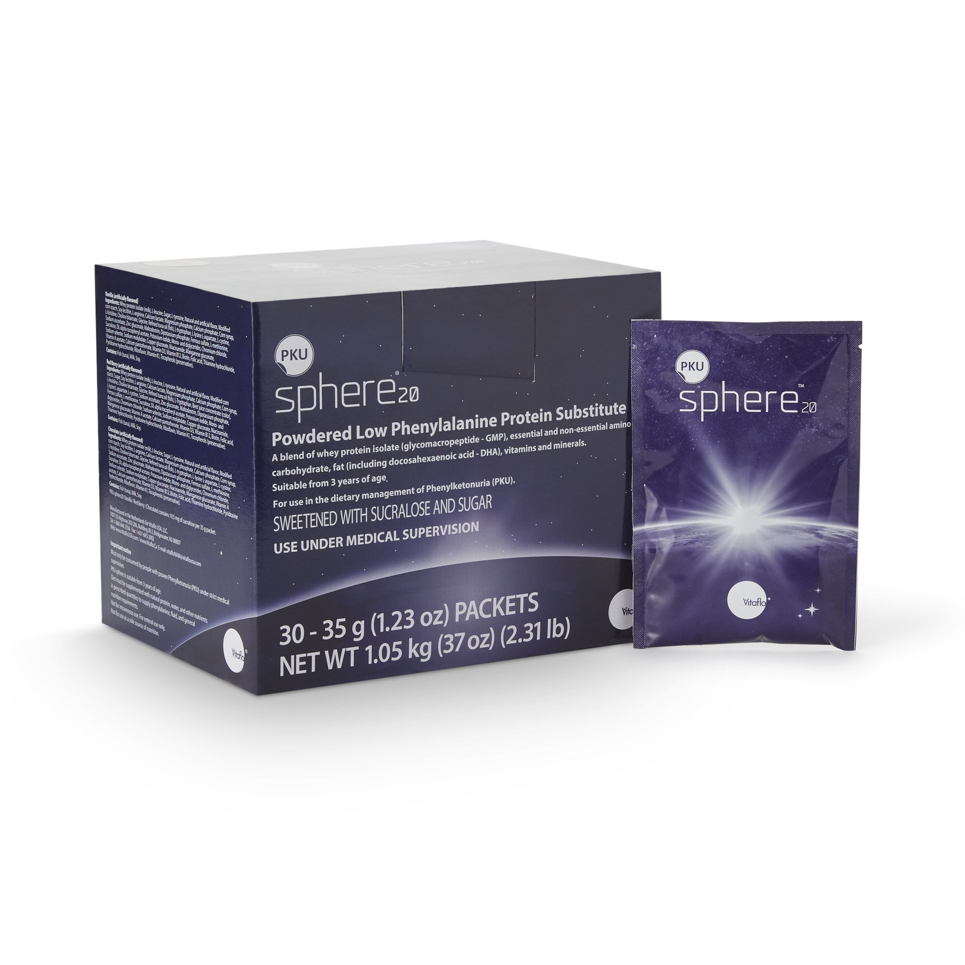 PKU sphere™ 20 Vanilla GMP-Based Formula for use in Dietary Management of PKU