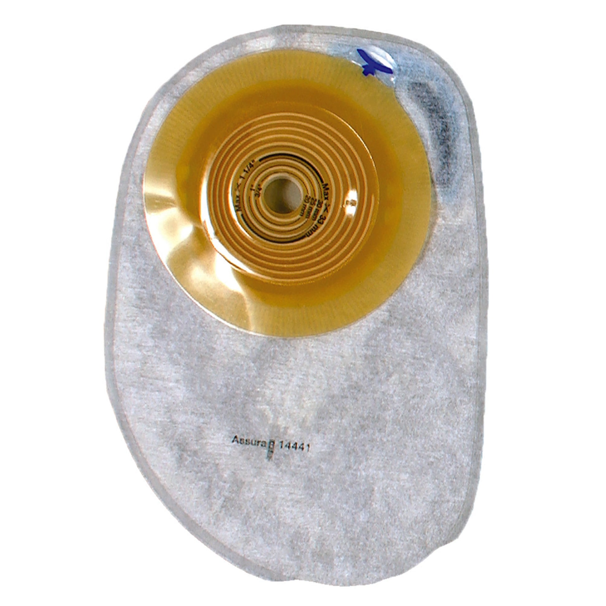 Ostomy Pouch Assura One-Piece System 8-1/2 Inch Length, Maxi Convex Light, Trim to Fit 3/4 to 1-1/4 Inch Stoma Closed End