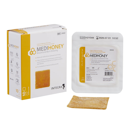 Medihoney Calcium Alginate Dressing, 2 x 2 inch