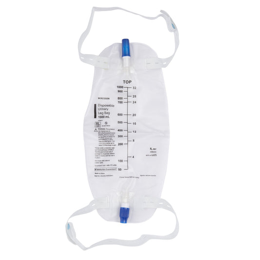 McKesson Disposable Urinary Leg Bag, 1000 mL