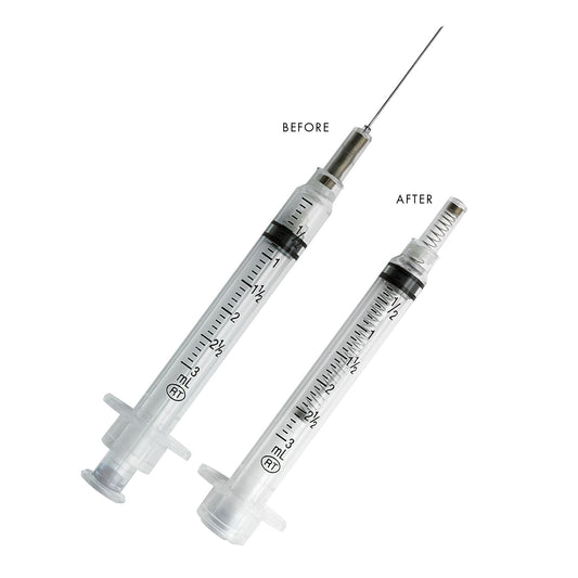 VanishPoint 3 mL Syringe with Hypodermic Needle, 27 Gauge, 1-1/2 Inch
