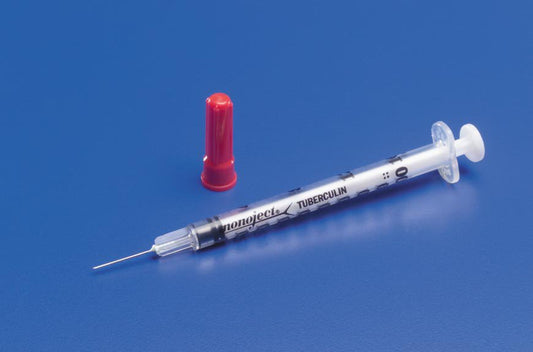 Monoject™ 1 mL Tuberculin Syringe with Needle, 25 Gauge, 5/8 Inch