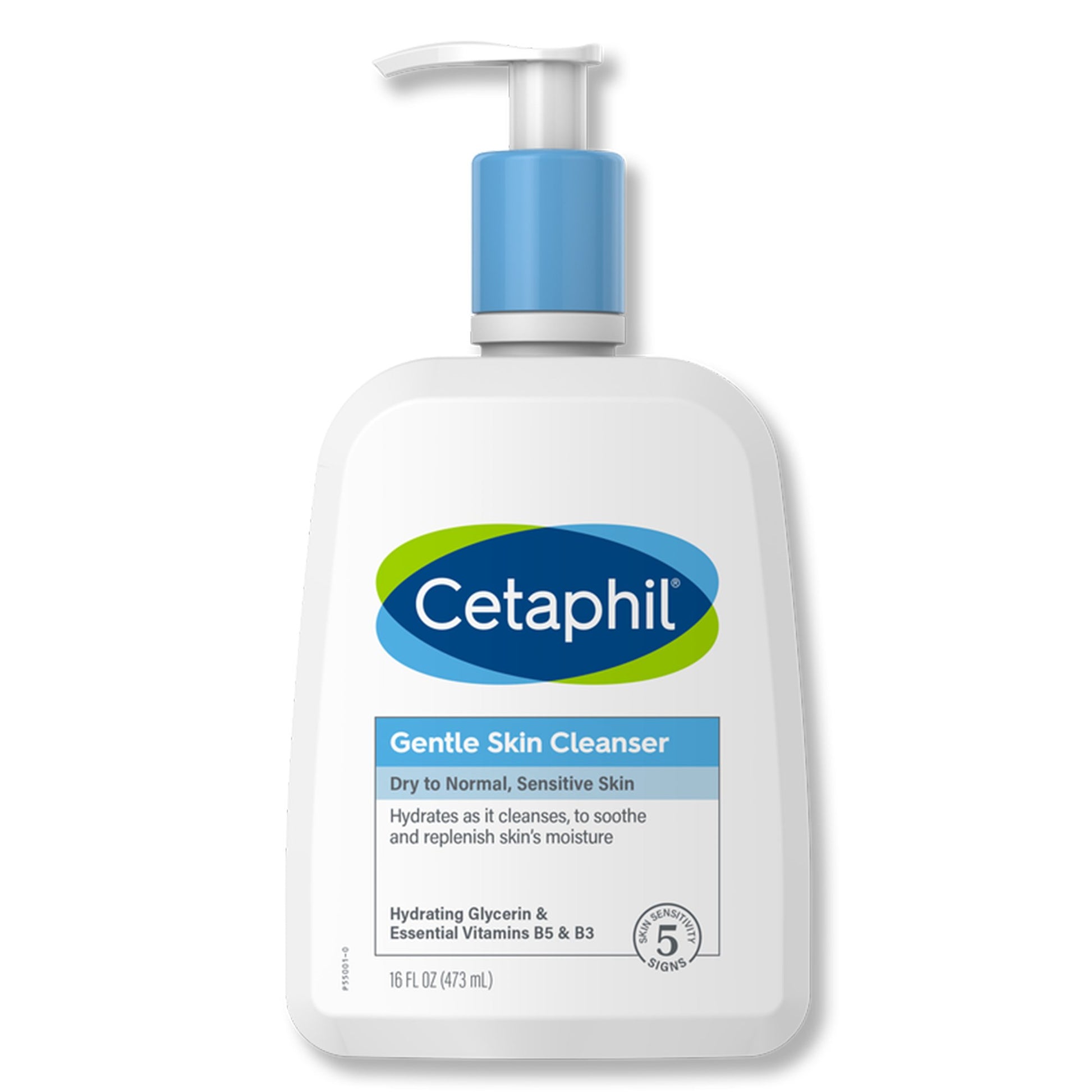 Cetaphil Gentle Skin Cleanser Normal To Dry Skin Unscented, 16-oz Pump Bottle