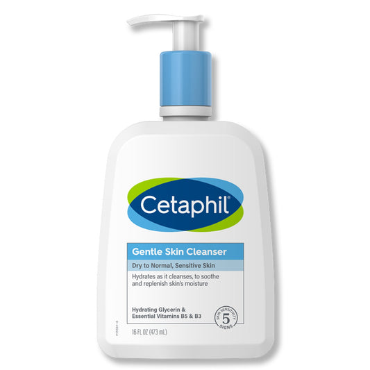 Cetaphil Gentle Skin Cleanser Normal To Dry Skin Unscented, 16-oz Pump Bottle