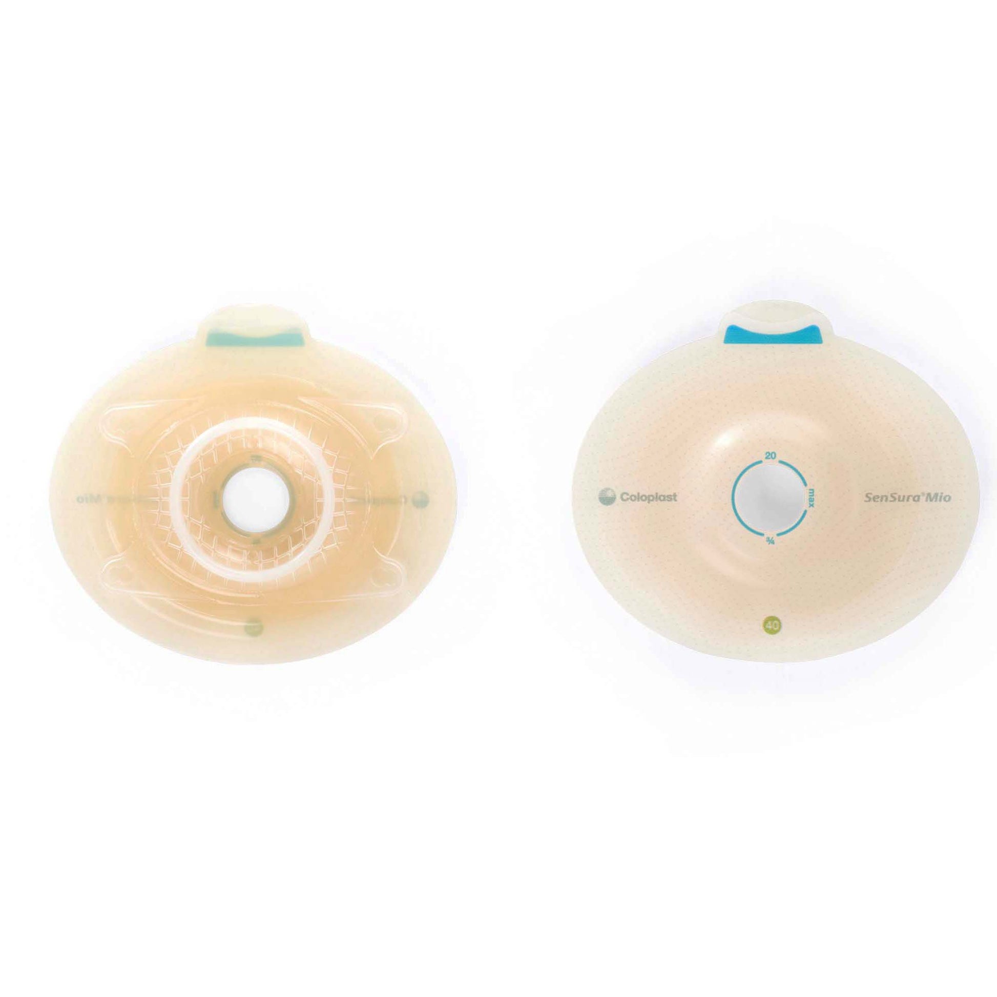 SenSura Mio Click Convex Light Ostomy Barrier, 18 mm Stoma Opening, Green Match