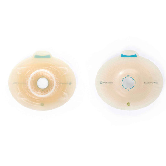 SenSura Mio Click Convex Light Ostomy Barrier, 18 mm Stoma Opening, Green Match