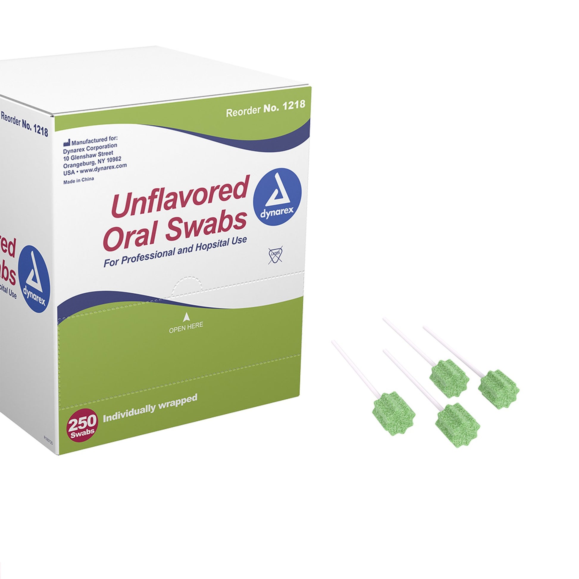 dynarex Unflavored Oral Swabsticks, Individually Wrapped