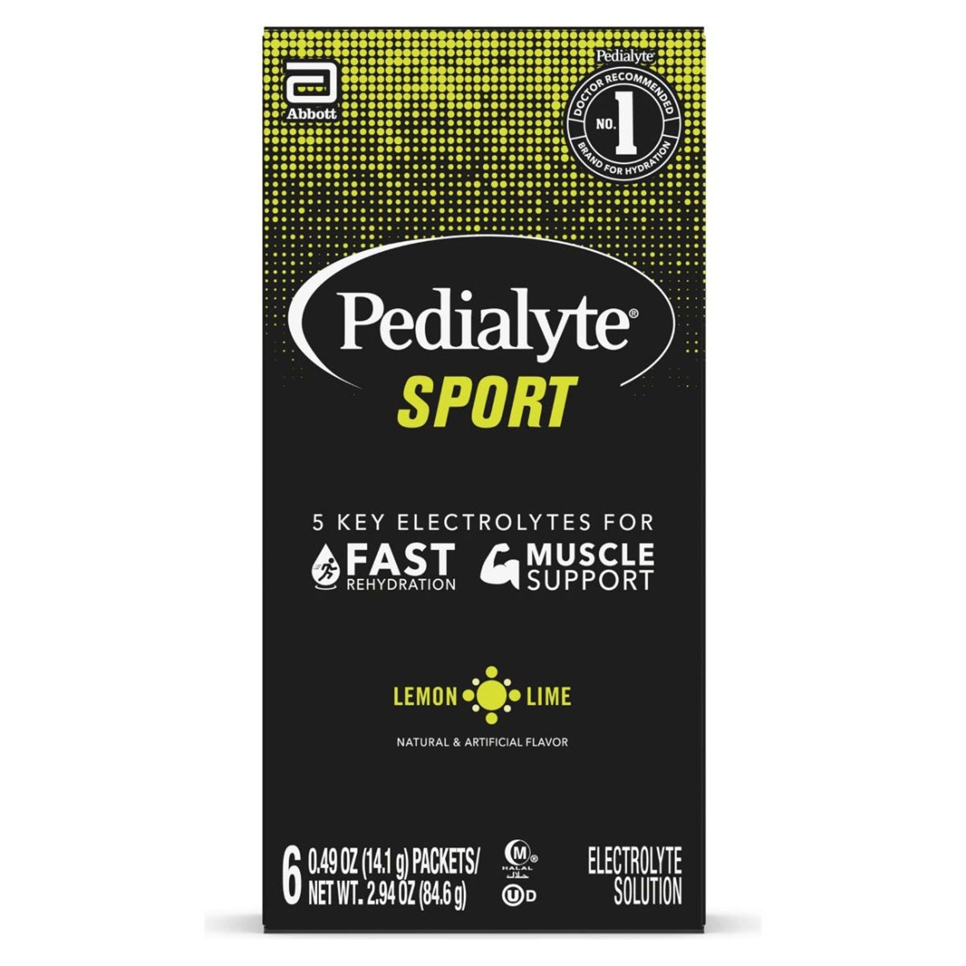 Oral Electrolyte Solution Pedialyte Sport Lemon-Lime Flavor 14.1 Gram