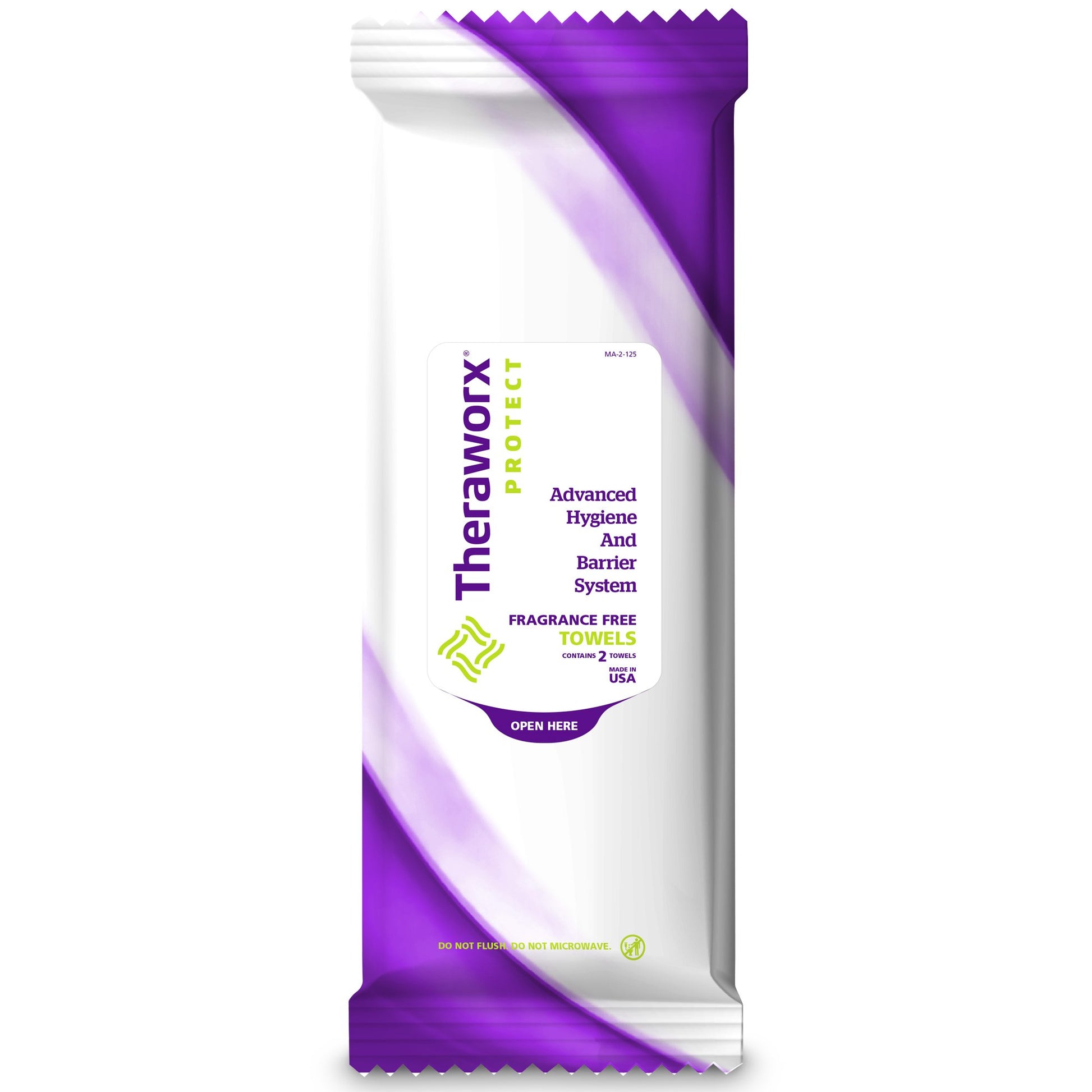 Theraworx Unscented Bath Wipe, 2 Count