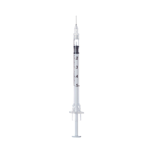 Sol-Care™ 0.5 mL Insulin Syringe with Needle, 29 Gauge, 1/2 Inch Needle Length