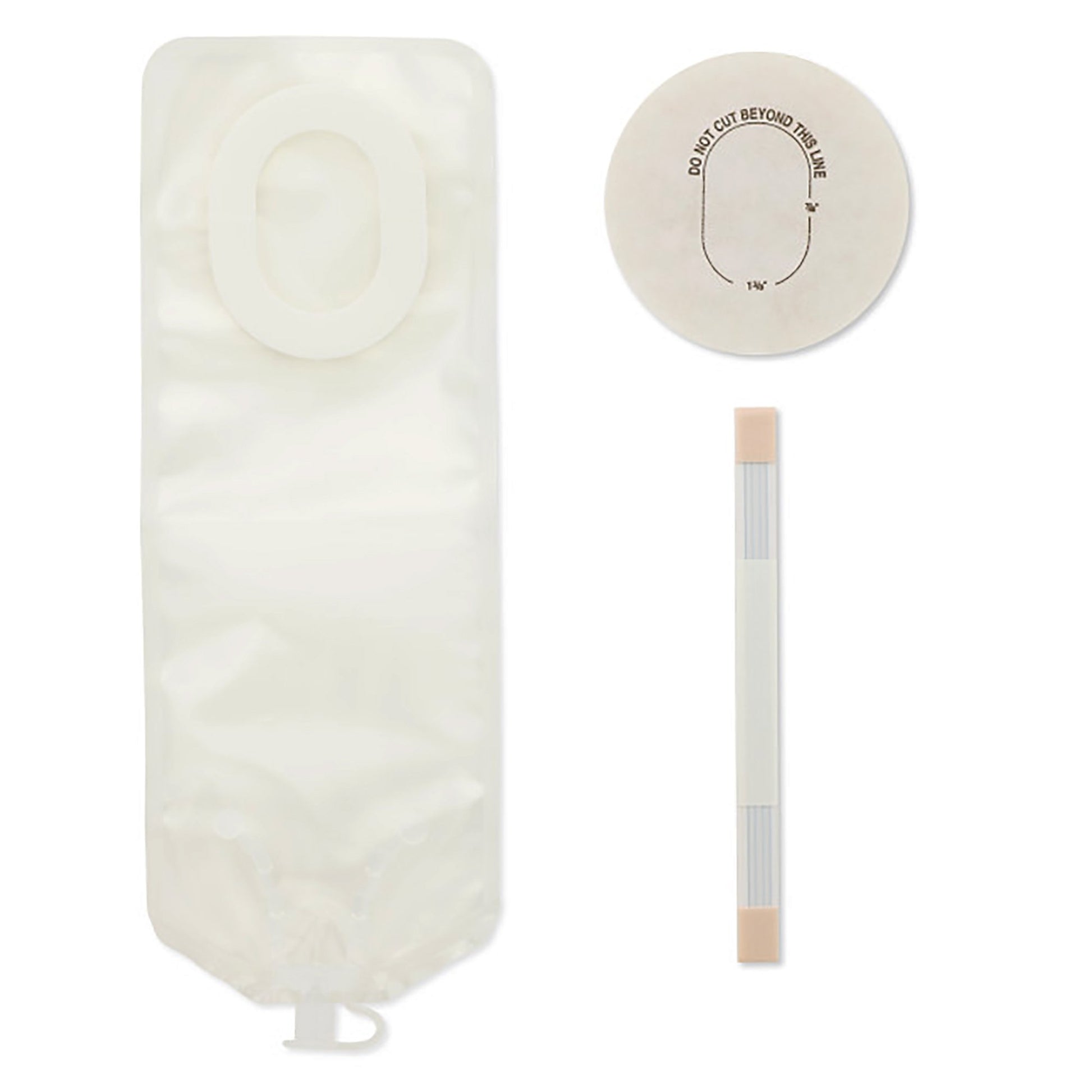 Pouchkins™ 1-Piece Transparent Colostomy Pouch, for Baseplates up to 35 x 22 mm