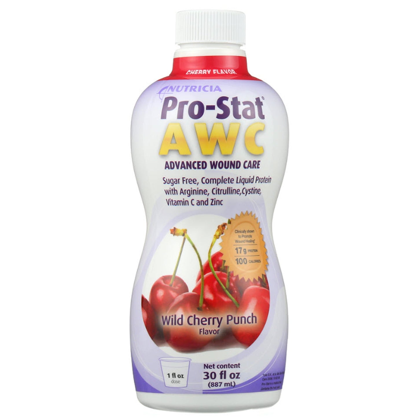 Pro-Stat AWC Wild Cherry Punch Complete Liquid Protein, 30-ounce Bottle