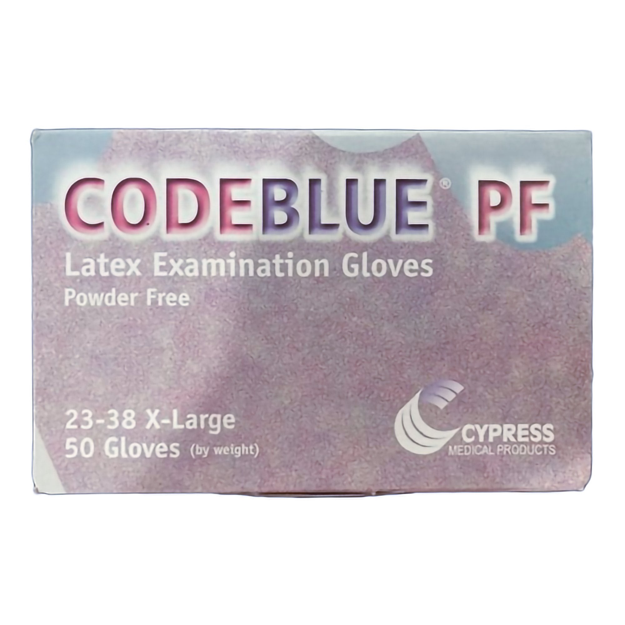 CodeBlue PF Latex Extended Cuff Length Exam Glove, Extra Large, Blue ...