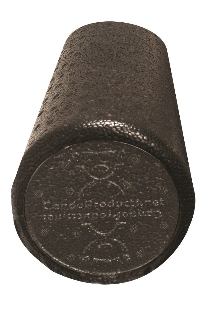 CanDo Round Roller, Composite Foam, 6 in. Dia. x 12 in. L, Black