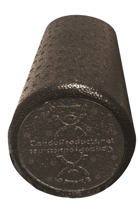 CanDo Round Roller, Composite Foam, 6 in. Dia. x 12 in. L, Black