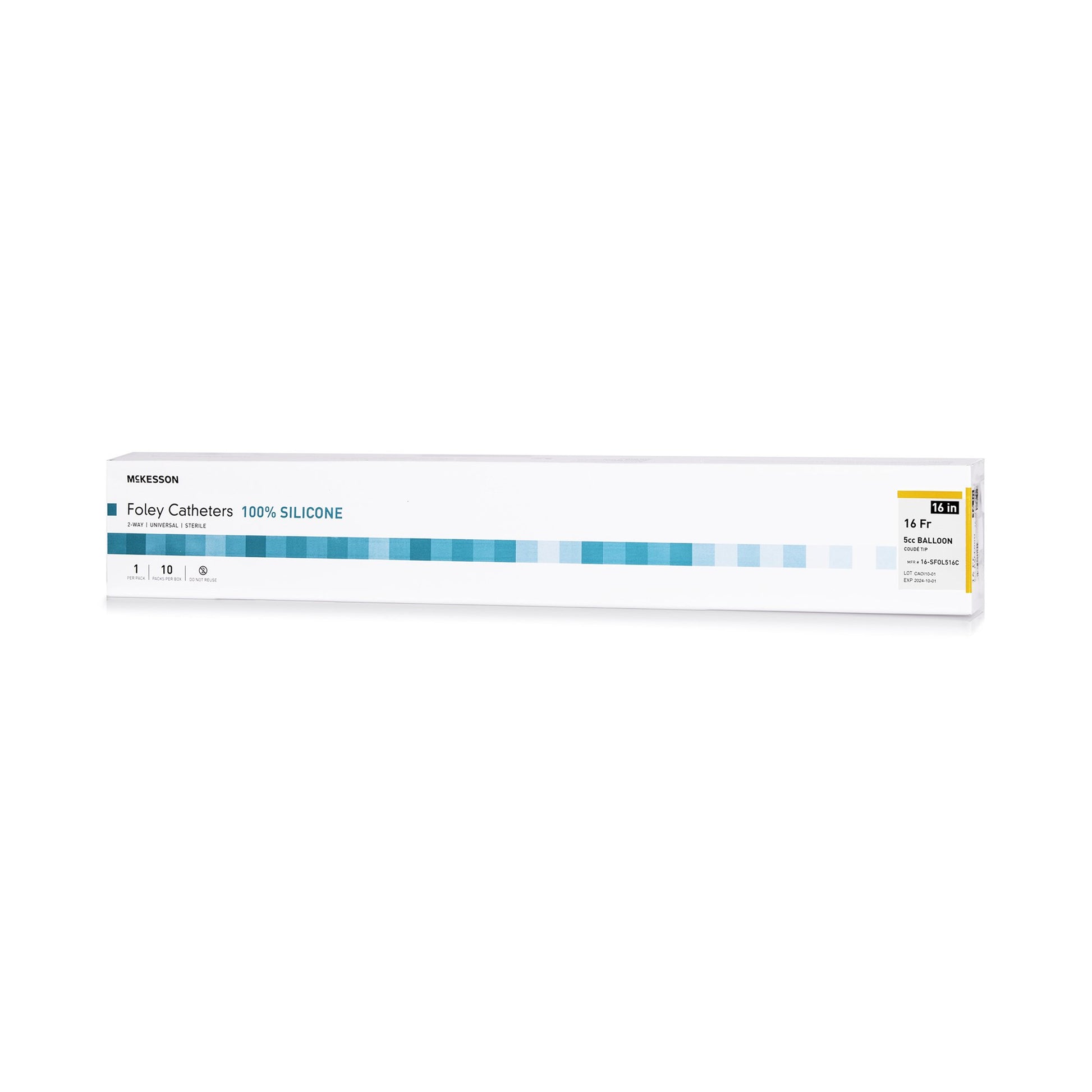 McKesson Silicone Foley Catheter, Coud Tip, 16 Fr.