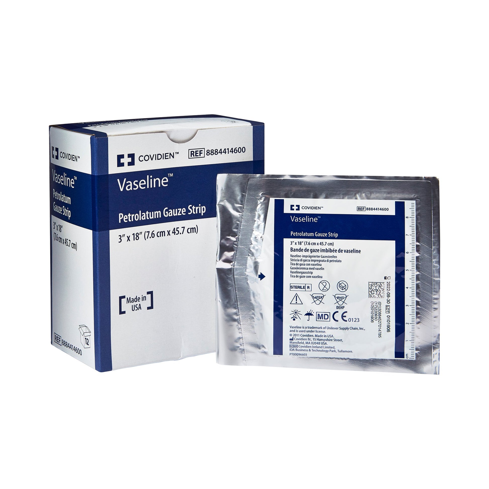 Vaseline Petrolatum Impregnated Dressing, 3 x 18 Inch