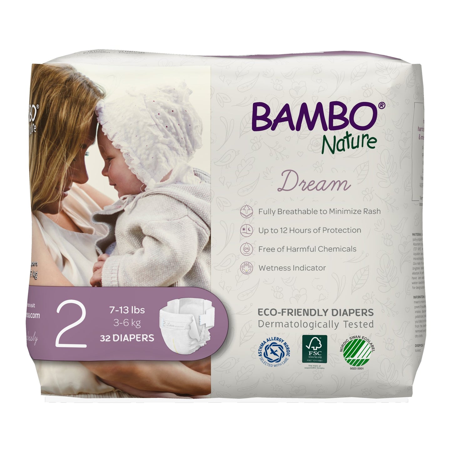 Bambo Nature Diaper, Size 2