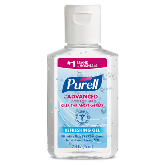 Purell Advanced Hand Sanitizer 70% Ethyl Alcohol Gel, 2-ounce Bottle