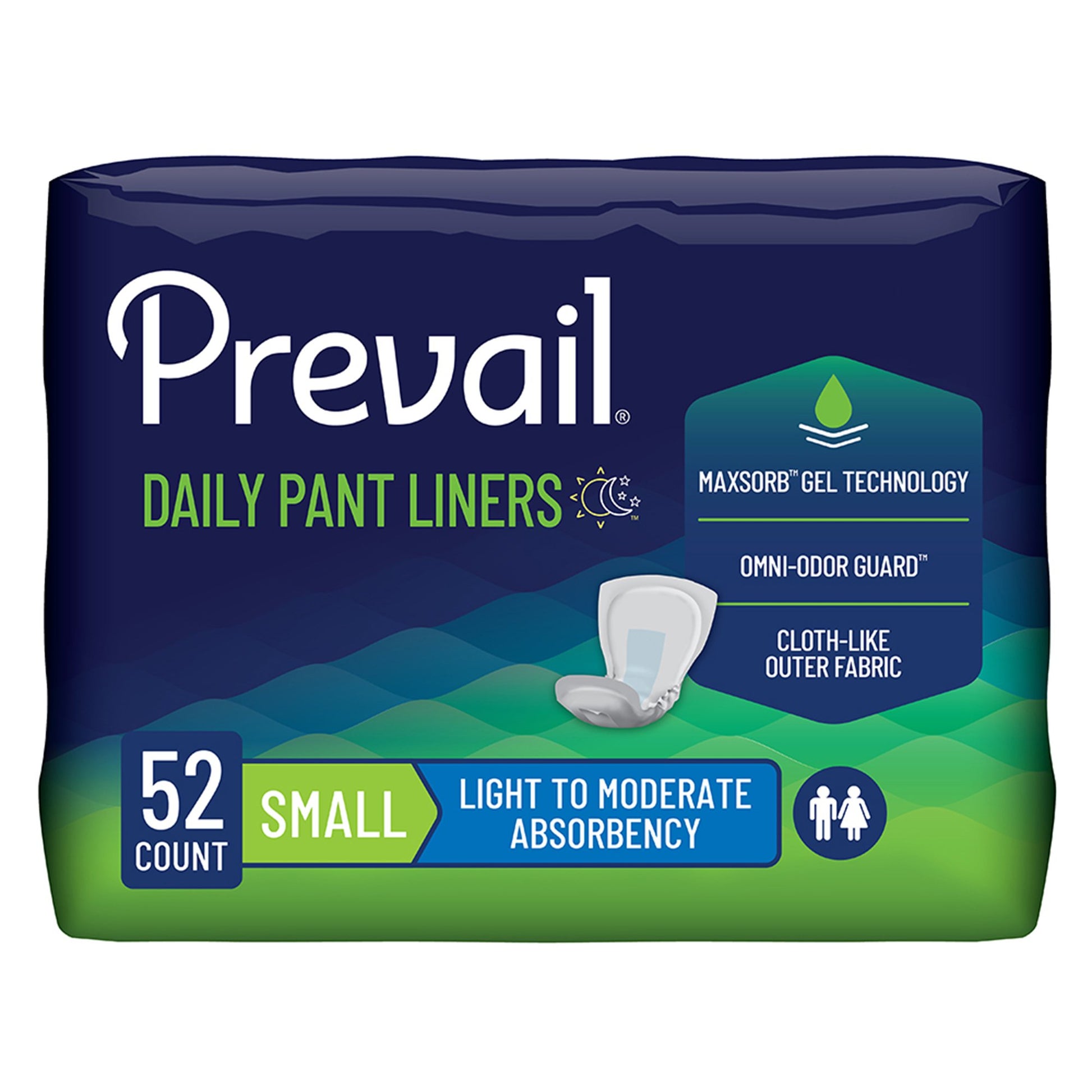 Prevail Daily Pant Liners Light/Moderate Bladder Control Pad, 12.5-Inch Length