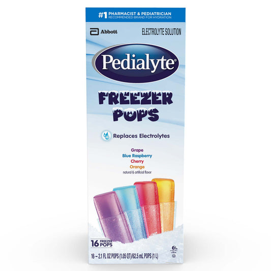 Pedialyte Freezer Pop Electrolyte Solution, Assorted Flavors