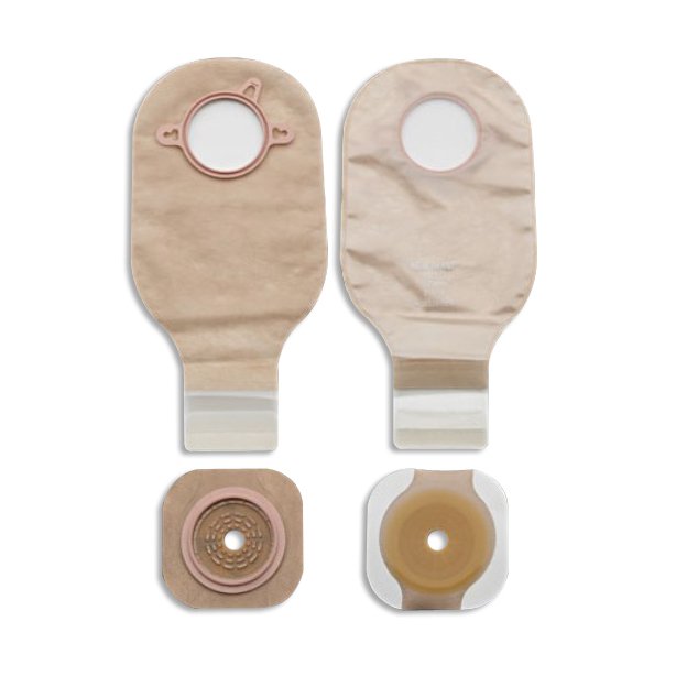 New Image™ 19003 Two-Piece Clear Ileostomy/Colostomy Pouch, 57mm Flange, Red