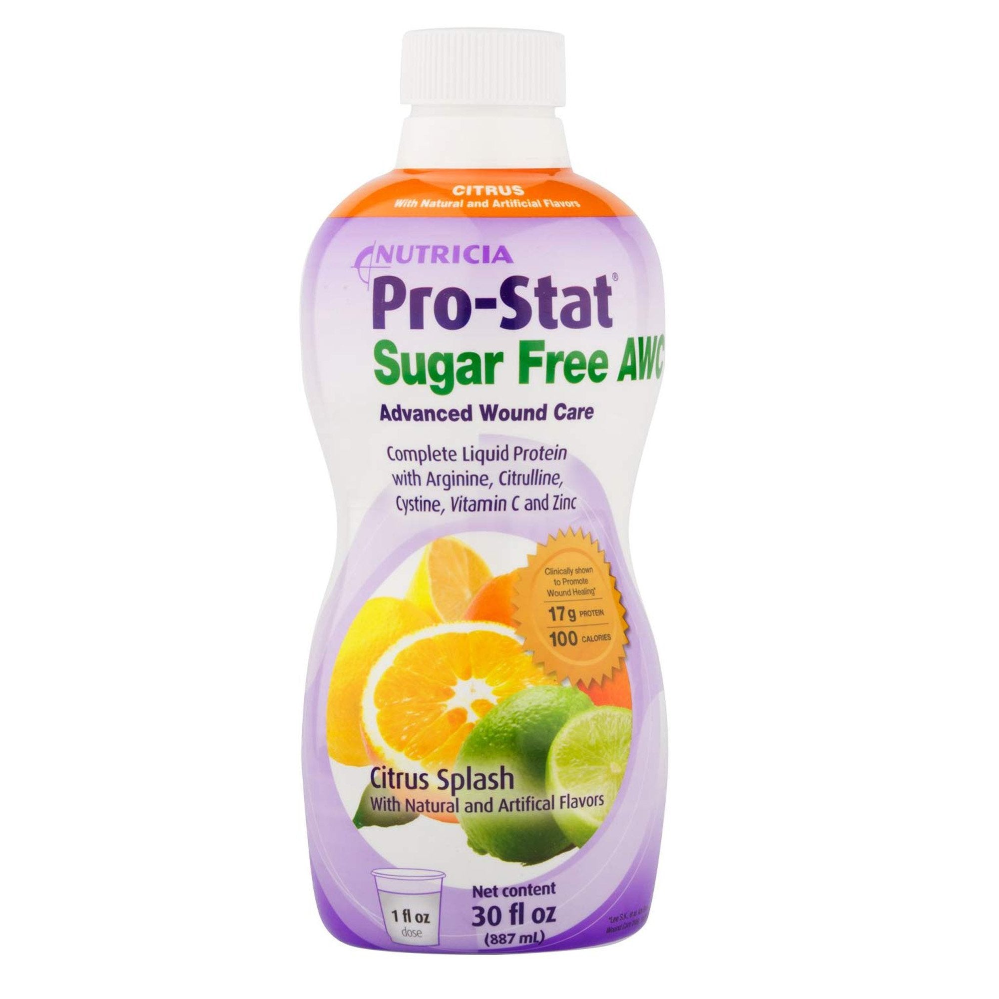 Pro-Stat Sugar Free AWC Citrus Splash Complete Liquid Protein, 30-ounc ...