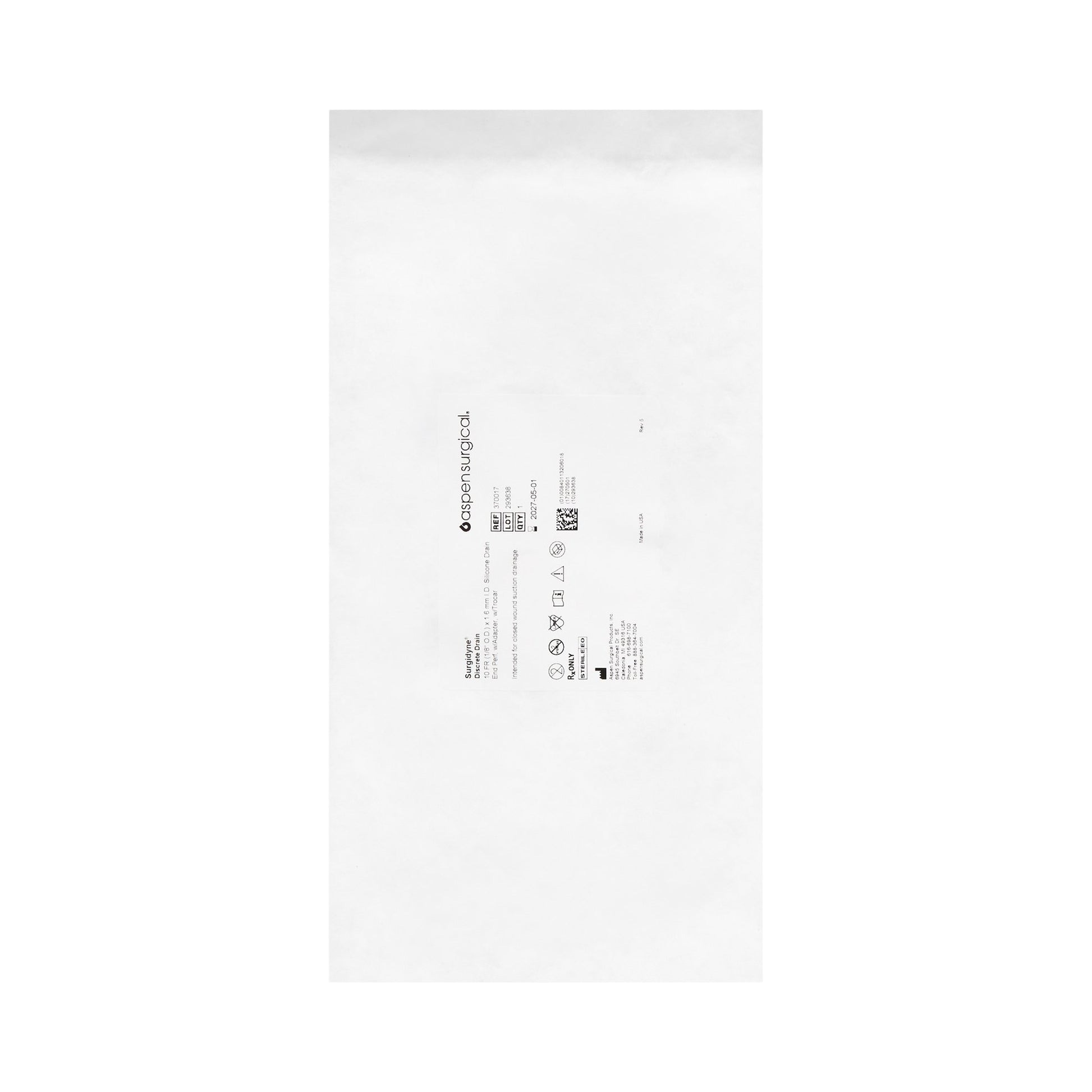 McKesson Wound Drain with Trocar, 10 Fr., 12-Inch Length
