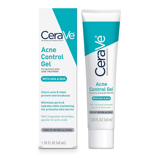 CeraVe 2% Salicylic Acid Acne Control Gel, 1.35-ounce Tube