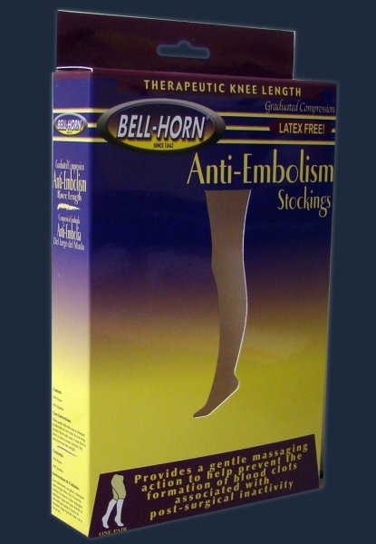 Bell-Horn Knee Length Anti-Embolism Stockings, Medium, Beige