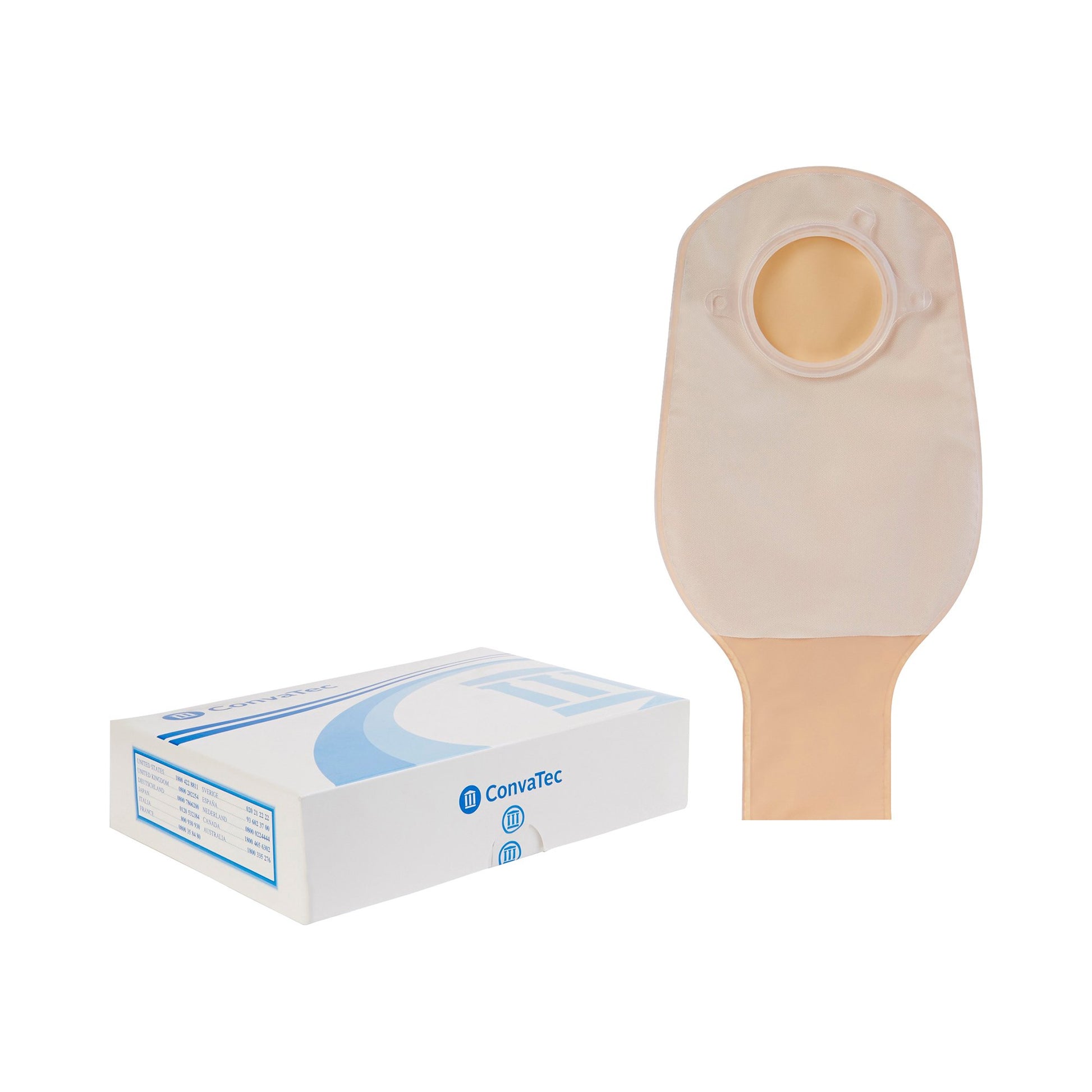 Sur-Fit Natura Two-Piece Opaque Colostomy Pouch, 12-Inch Length, 2¼ Inch Flange