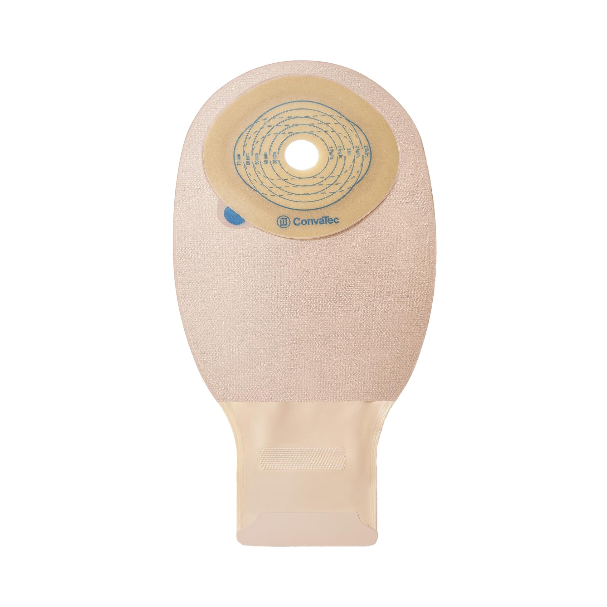 Esteem + One-Piece Beige Ostomy Pouch, Cut to Fit Stomas 60 – 70mm