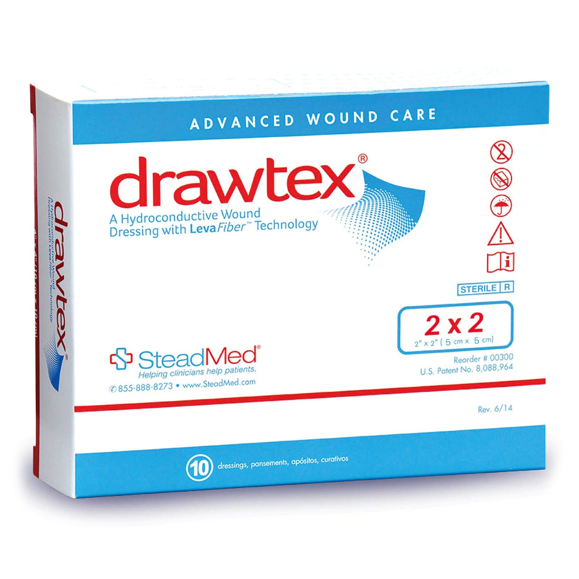 Drawtex Nonadherent Dressing, 2 x 2 inch