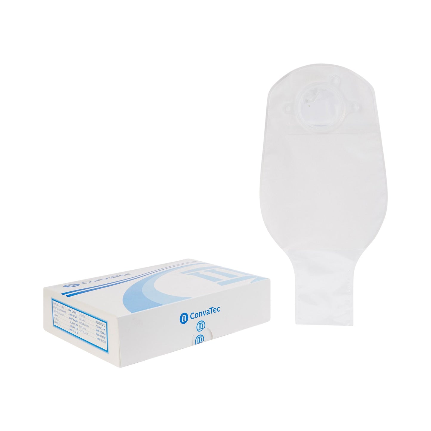 Sur-Fit Natura Two-Piece Transparent Colostomy Pouch, 1 Inch Flange