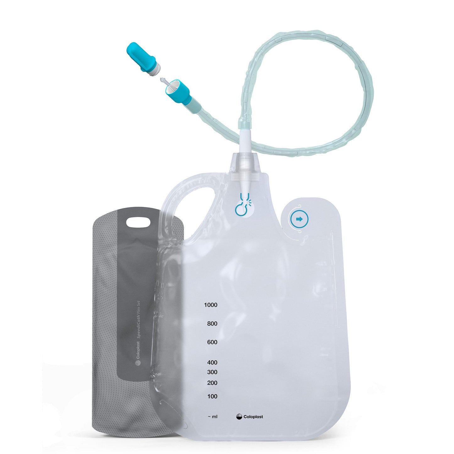 Intermittent Closed System Catheter SpeediCath Flex Straight Tip 16 Fr. Without Balloon Hydrophilic Coated Polyurethane