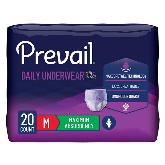 Prevail for Women Daily Maximum Absorbent Underwear, Medium