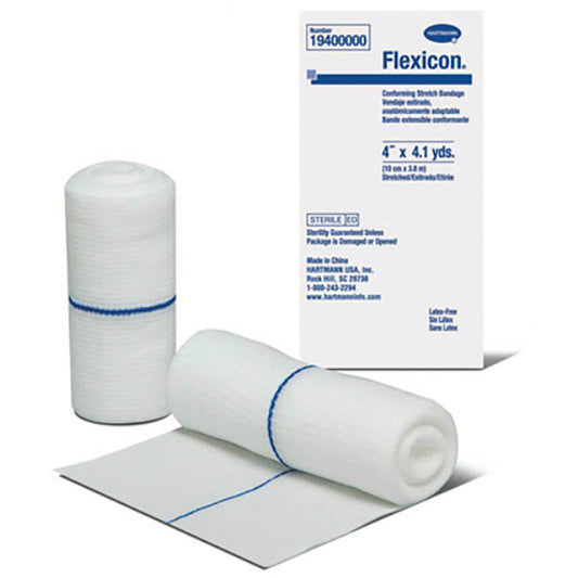 Flexicon Sterile Conforming Bandage, 4 Inch x 4-1/10 Yard, One-Ply